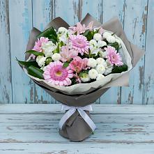 Букет цветов из:  Герберы, Альстромерии и Хризантемы в Ямуге