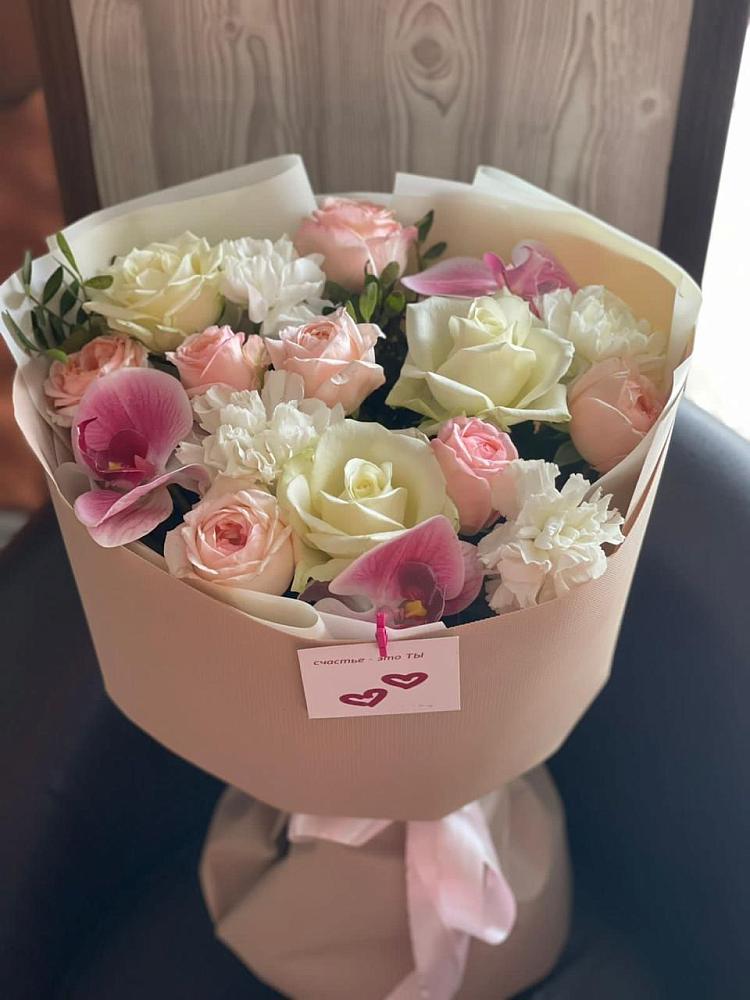 Букет цветов из: Орхидеи, Розы и Гвоздики в Ямуге