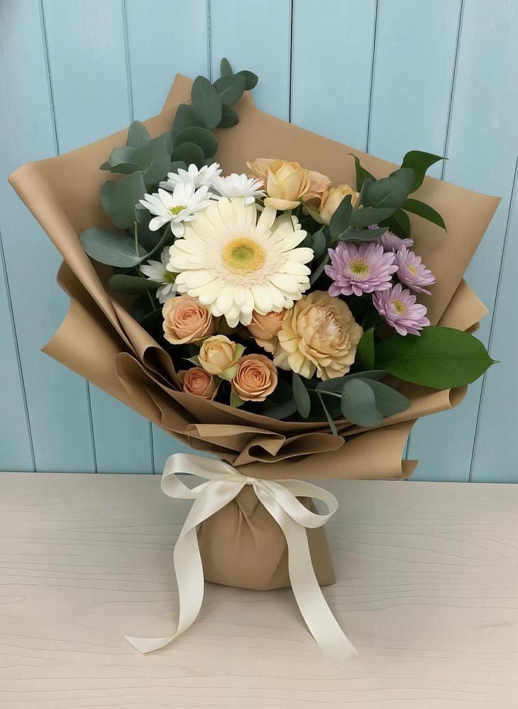 Букет цветов из: Герберы и Хризантемы в Ямуге