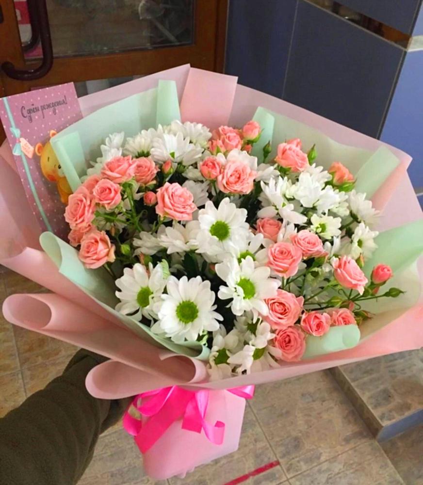 Букет цветов из: Розы и Хризантемы в Ямуге