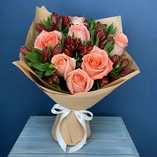 Букет цветов из:  Розы и Альстромерии в Ямуге