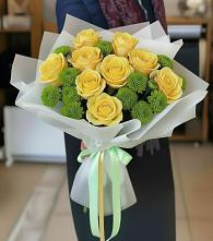 Букет цветов из:  Хризантемы и Розы в Ямуге