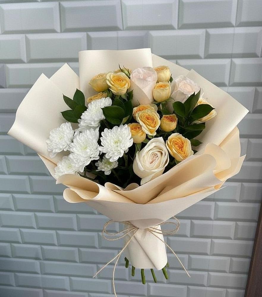 Букет цветов из: Розы и Хризантемы в Ямуге