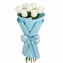 Букет 7 белых роз Проуд в Ямуге