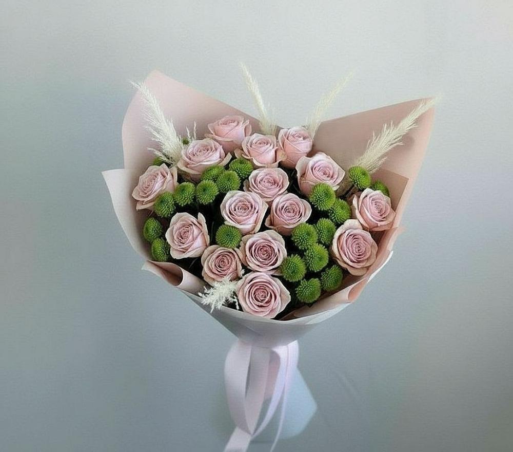 Букет цветов из: Розы и Хризантемы в Ямуге