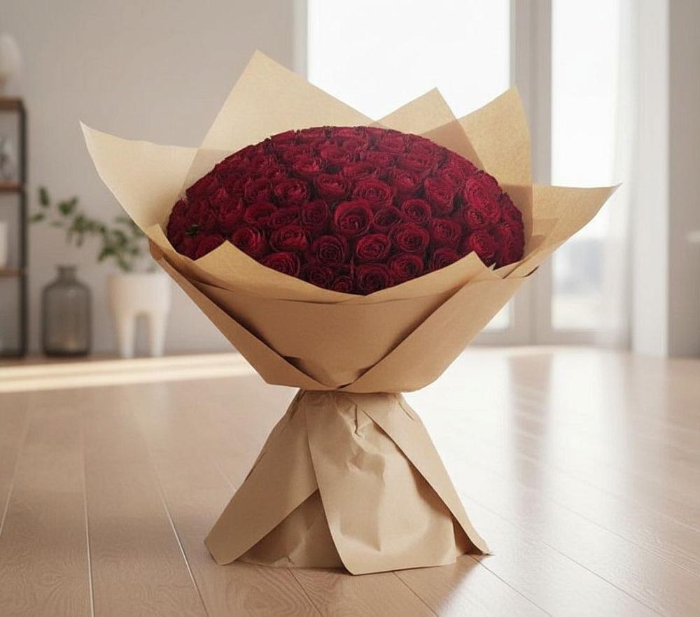 Букет 101 Красная роза в Ямуге