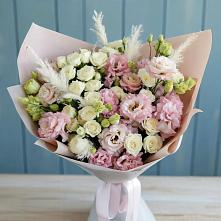 Букет цветов из:  Альстромерии и Розы в Ямуге